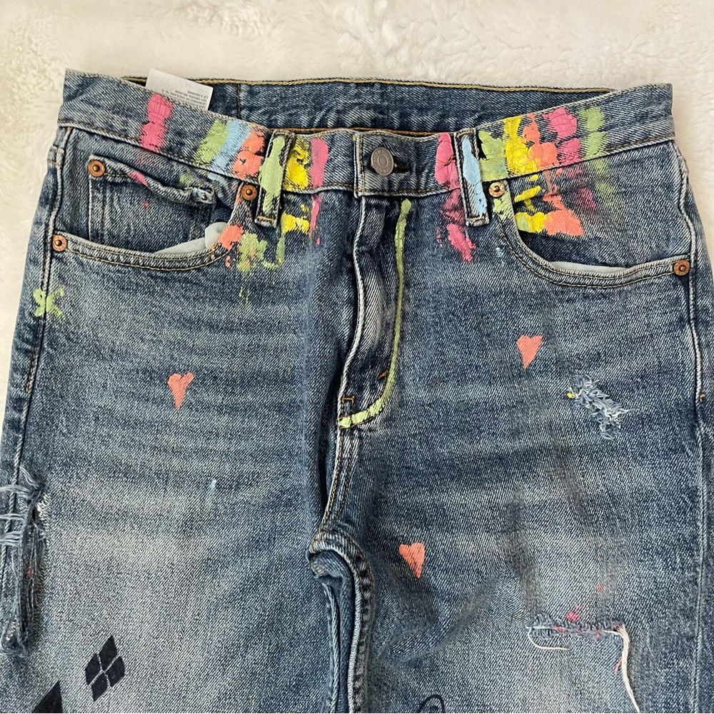 LEVI’S 511 straight leg distressed jeans denim - Picture 5 of 15